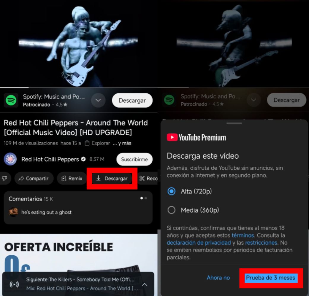 Cómo descargar música de YouTube en el móvil