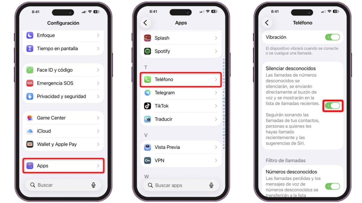 Estos son los pasos para bloquear llamadas de números desconocidos en iPhone