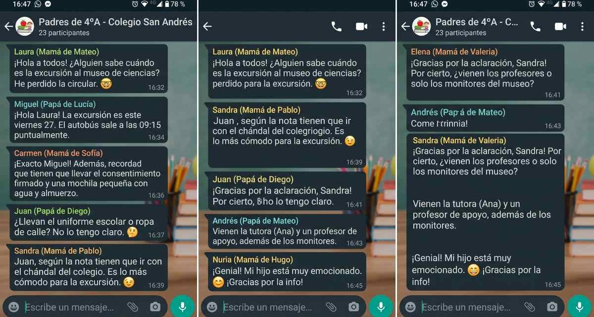 El grupo de WhatsApp del colegio te puede llevar a la cárcel