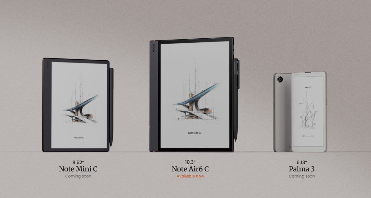 BOOX Note Air6 C, Note Mini C y Palma 3, nuevos lectores de libros electrónicos que mejoran la fatiga visual