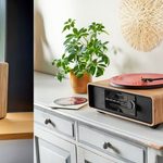 Thomson Lanza Altavoz Bluetooth con Estación Meteorológica y Microcadena que Combina Streaming y Vinilo